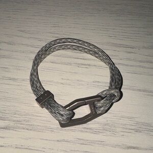MVMT Men's Gray/Green Braided Bracelet